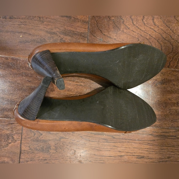 Stuart Weitzman Brown Leather High heel Pumps Shoes Size 9M - Picture 7 of 9